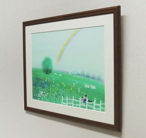 楽天市場】今成敏夫 パステル画 虹に誘われて 送料無料 【複製