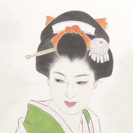 楽天市場】志村立美 美人画 『いこい』 肉筆作品（中古） 送料無料