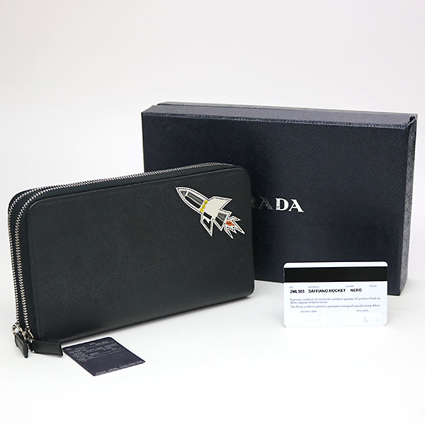 楽天市場】プラダ 【PRADA】サフィアーノ ロケット ダブルジップ