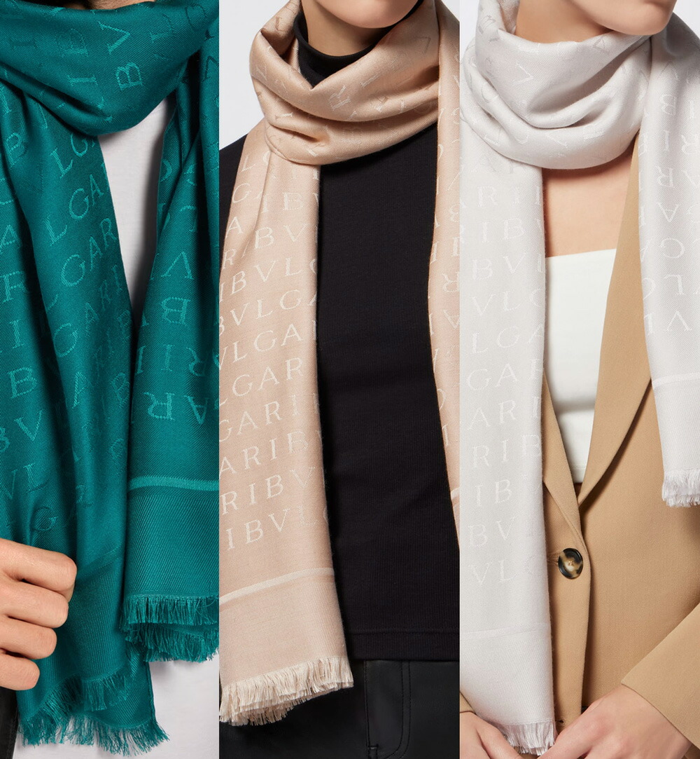 楽天市場】BVLGARI ブルガリ レッテレマキシロゴマフラーメンズ