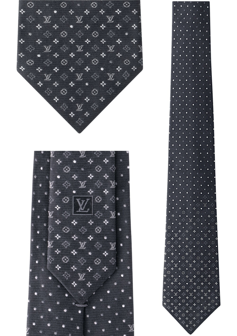 楽天市場】LOUIS VUITTON ルイヴィトンメンズ ネクタイ ダークグレー