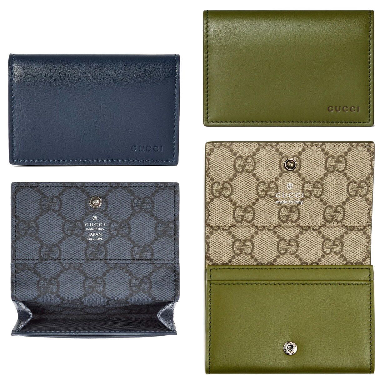 楽天市場】GUCCI グッチ メンズ二つ折り名刺入れ 財布スムースレザー