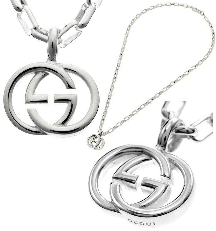 楽天市場】GUCCI グッチ ペンダントネックレスダブルGロゴトップ
