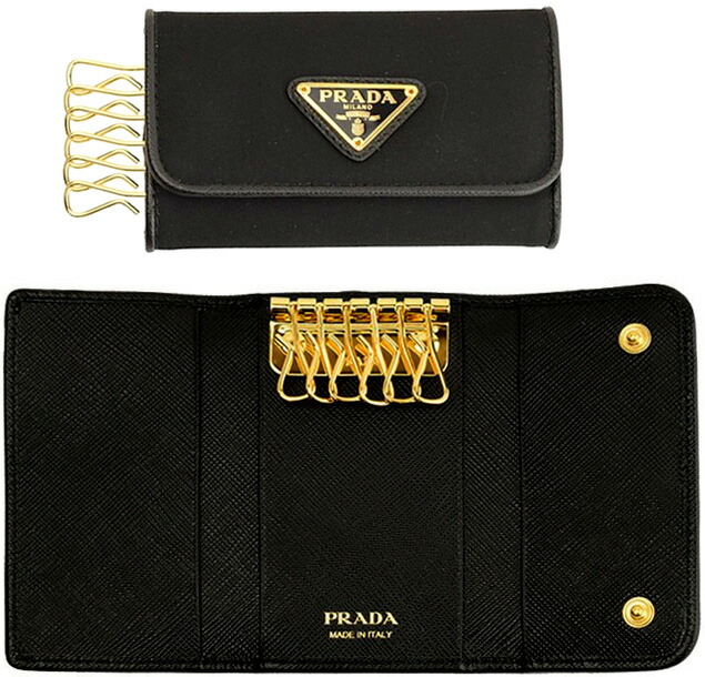 楽天市場】PRADA プラダ 6連キーケース三角ロゴプレート 型押し