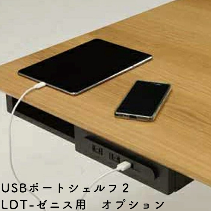 楽天市場】昇降テーブル LDT-ゼニス用 オプション USBポートシェルフ2