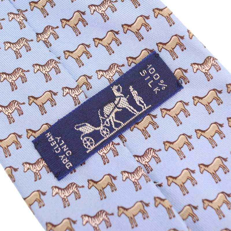 楽天市場】HERMES【エルメス】ネクタイ シルク 100％ 総柄 ブルー系 馬