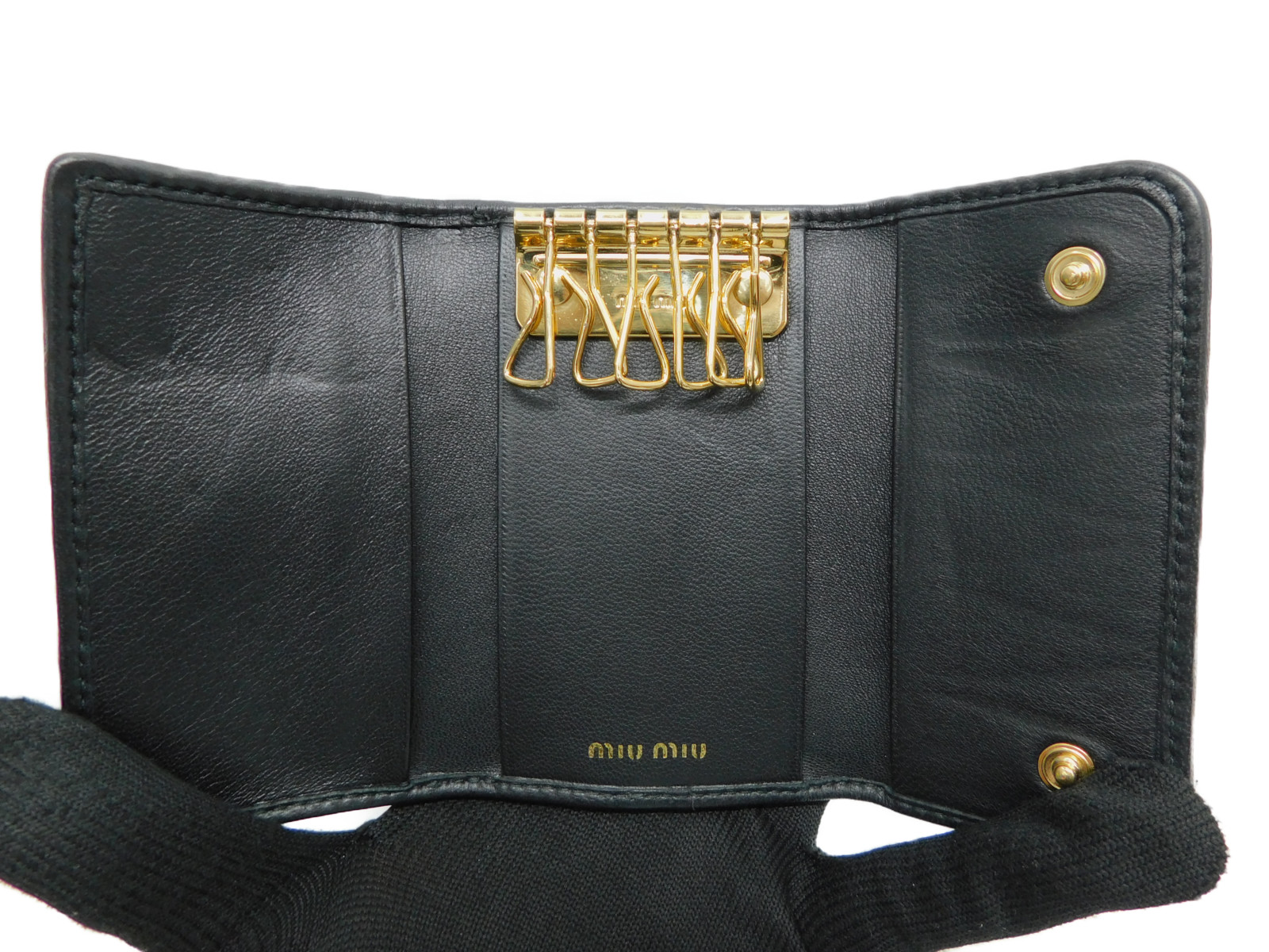 楽天市場】miumiu ミュウミュウ マテラッセ 6連キーケース 5PG222