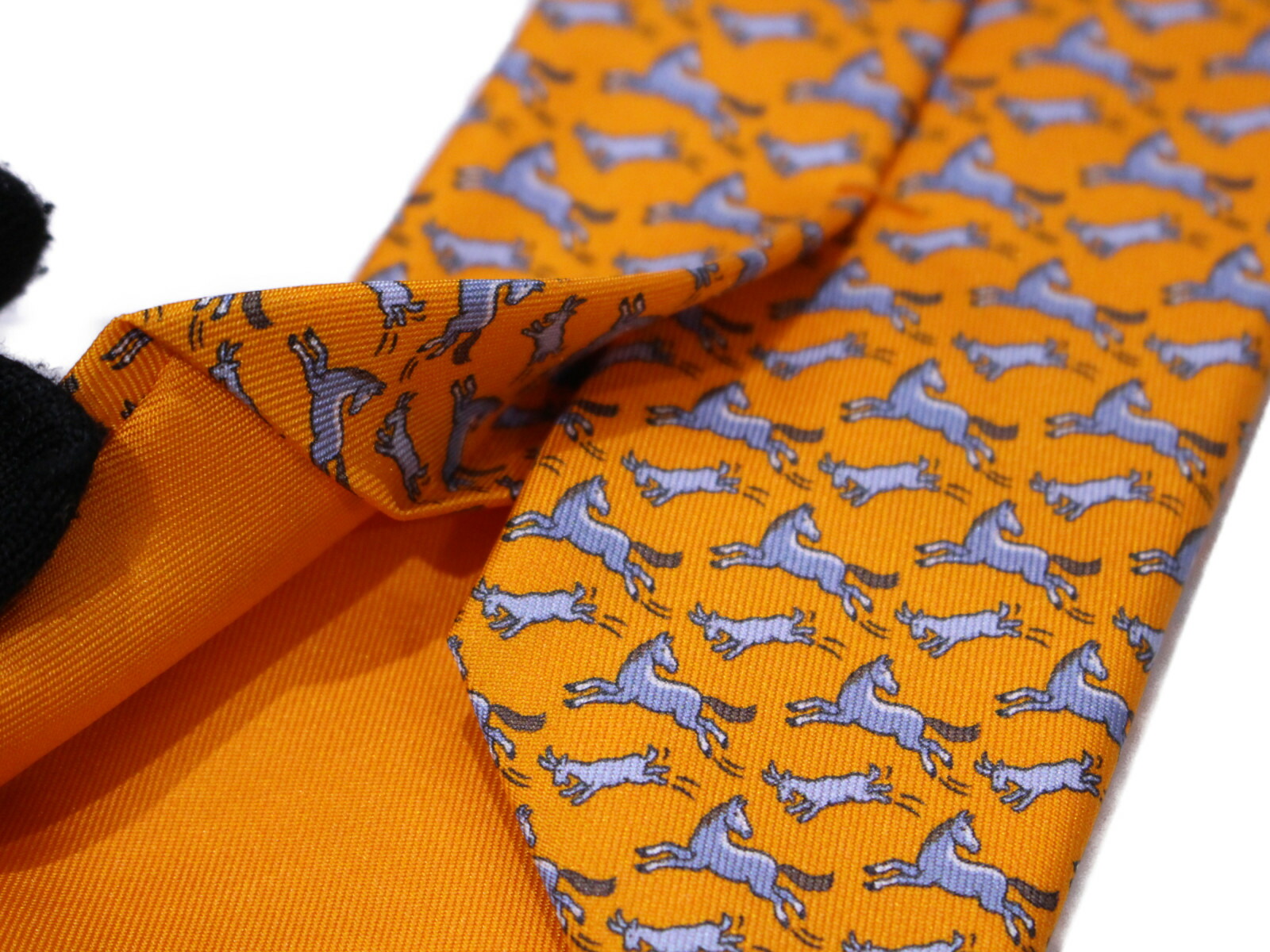 楽天市場】HERMES エルメス ネクタイ アニマル オレンジ 馬柄 シルク
