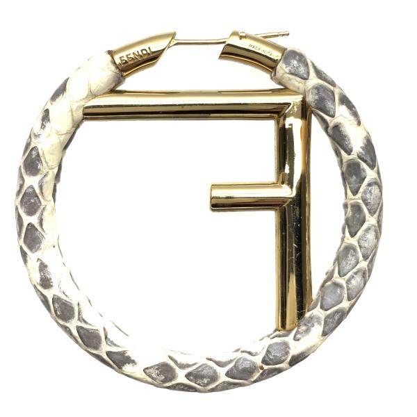 楽天市場】【SD】FENDI フェンディ フープ ピアス ロゴ パイソン