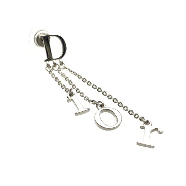 楽天市場】Dior ディオール ロゴ ピアス スタッド チェーン シルバー