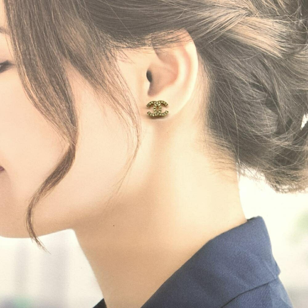 楽天市場】CHANEL シャネル ココマーク ラインストーンピアス B15C