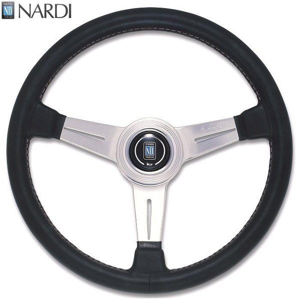 楽天市場】NARDI ナルディ N132 ブラックレザー&ポリッシュスポーク
