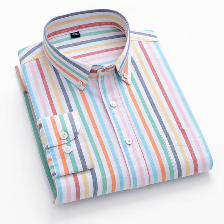 楽天市場】S-5XL 綿100％ シャツ メンズ 長袖 ストライプシャツ