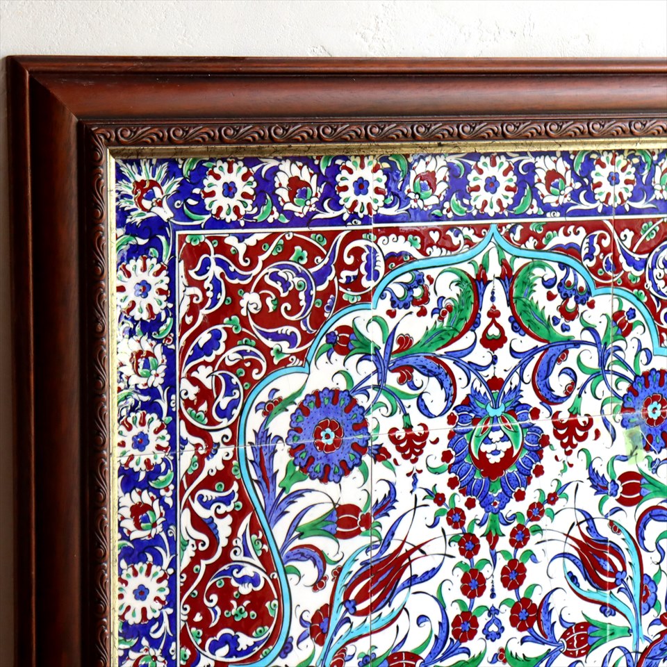 楽天市場】【15%OFFクーポン対象】トルコ陶器 手書きタイルのパネル