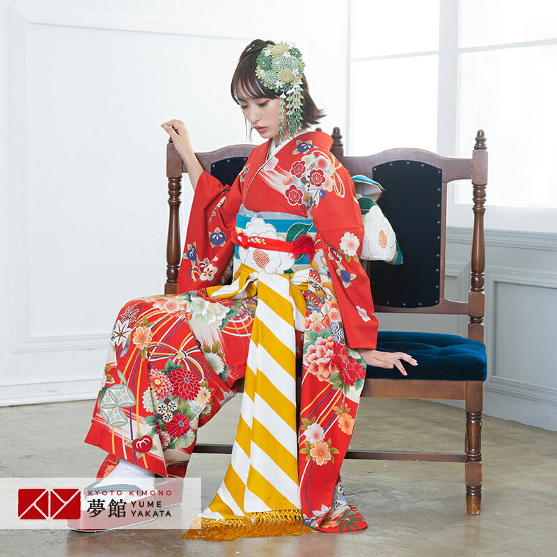 楽天市場】成人式早割クーポン10％オフ【振袖 レンタル】RS441赤 牡丹