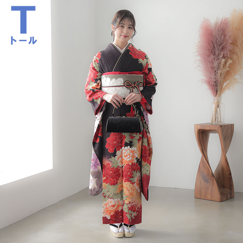 楽天市場】成人式早割クーポン10％オフ【振袖 レンタル】RS933 正絹 茶