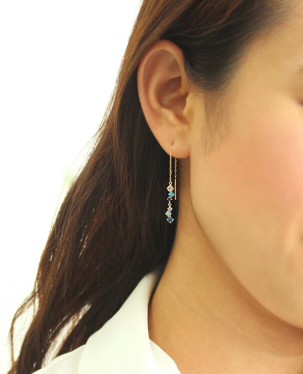 楽天市場】【最短当日出荷】青バラ色 K10 K18 ゴールド アメリカン