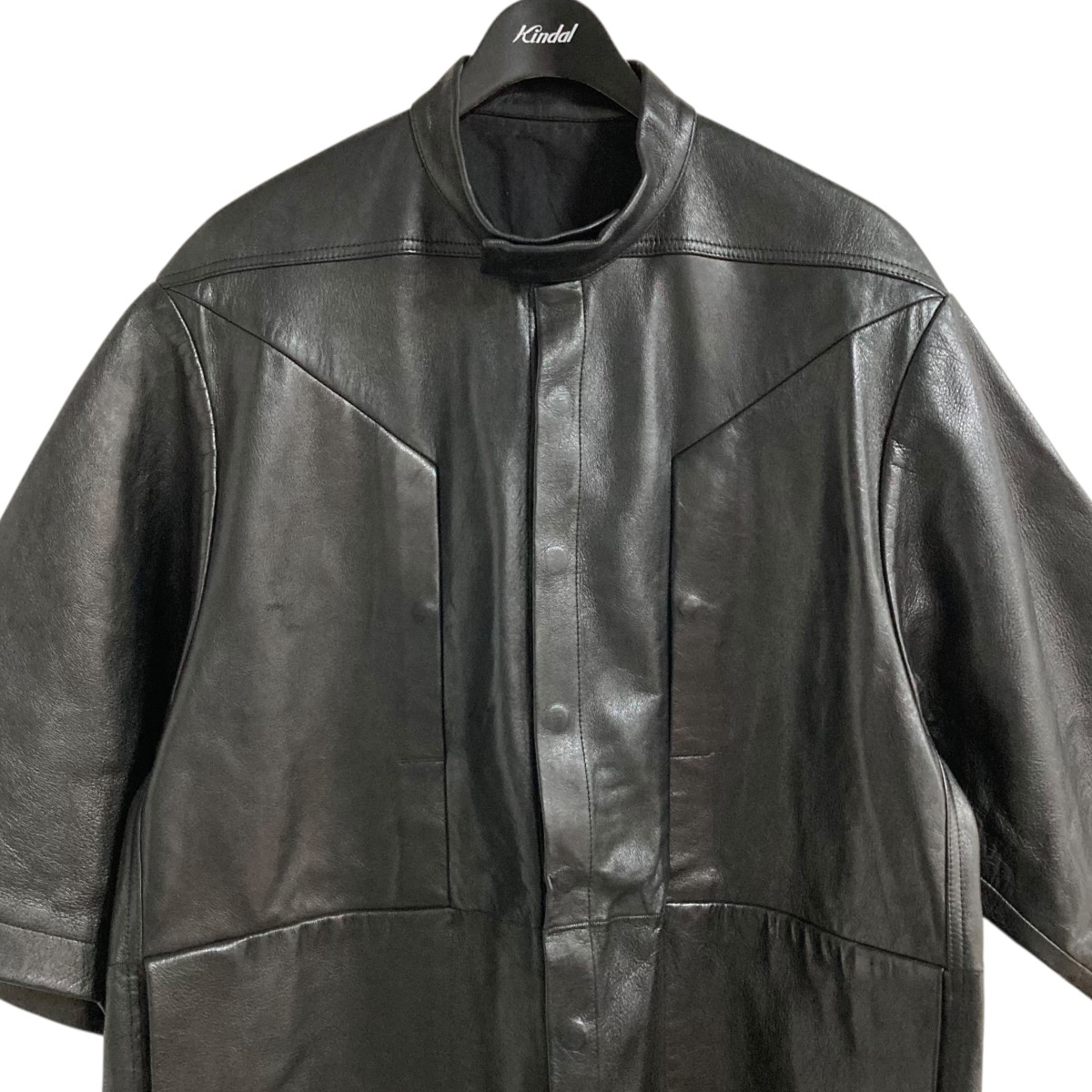 楽天市場】【中古】RICK OWENSレザーシャツジャケット ブラック サイズ