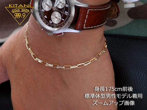 楽天市場】K18 ブレスレット スパルタカス 幅3.0mm/全長20cm/重量 約