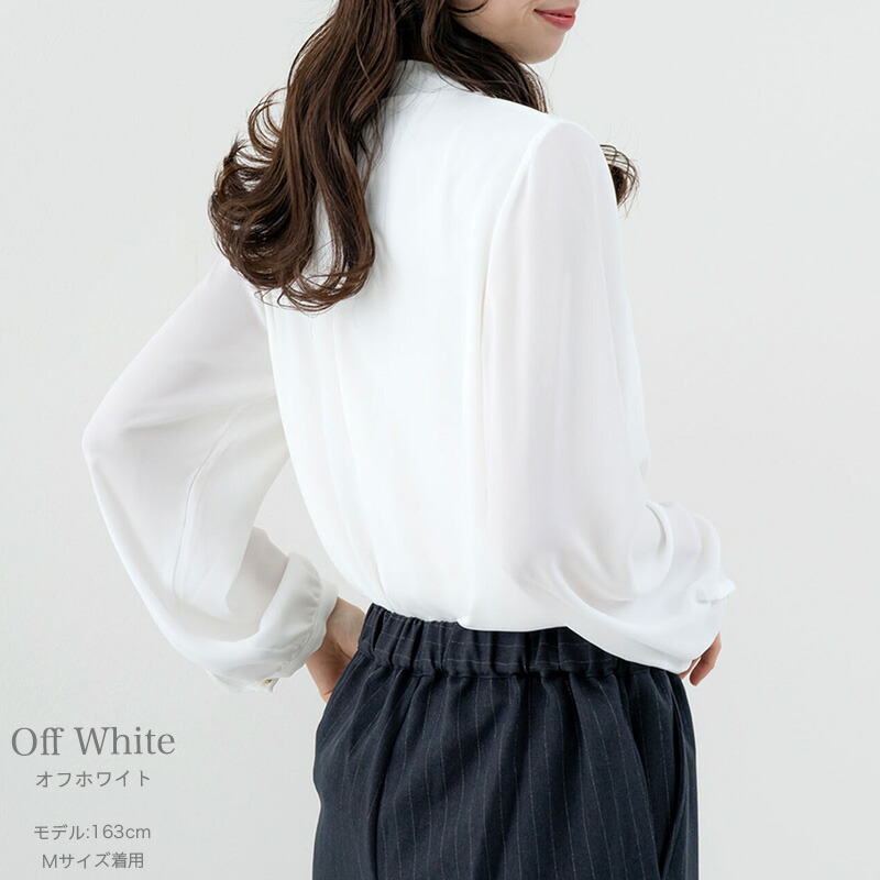 楽天市場】ブラウス ボウタイ 長袖 レディース オフィス フォーマル