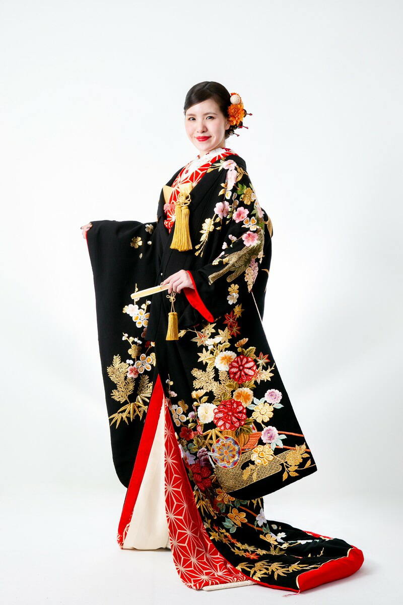 楽天市場】色打掛 レンタル 打掛 赤 黒 金 ゴールド フルセット 和装