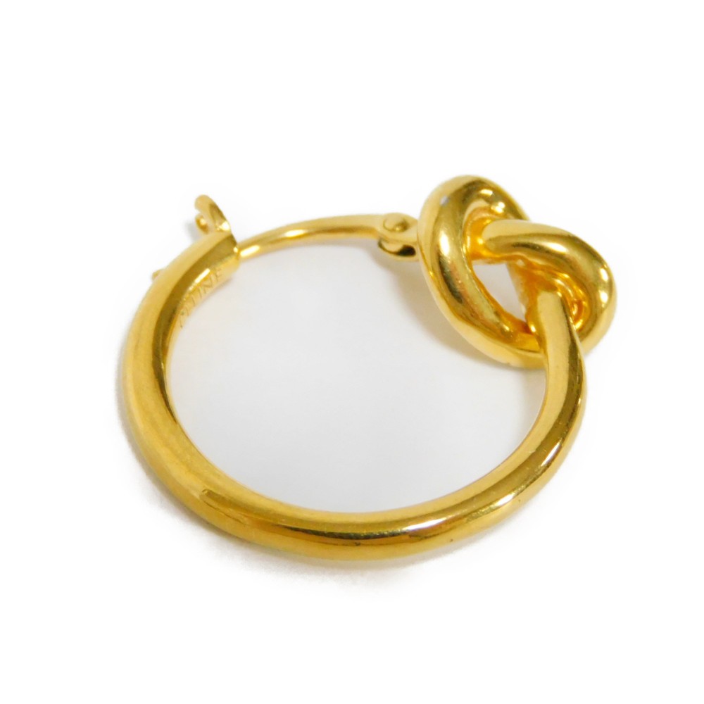 楽天市場】セリーヌ CELINE ピアス ノット スモール フープ 片方 片耳