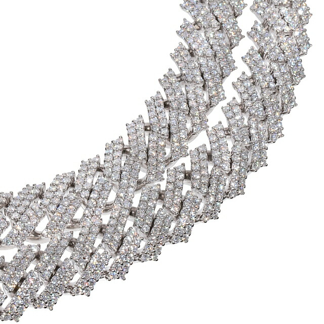 楽天市場】モアサナイト .925Silver 12mm ／50cm マイアミ