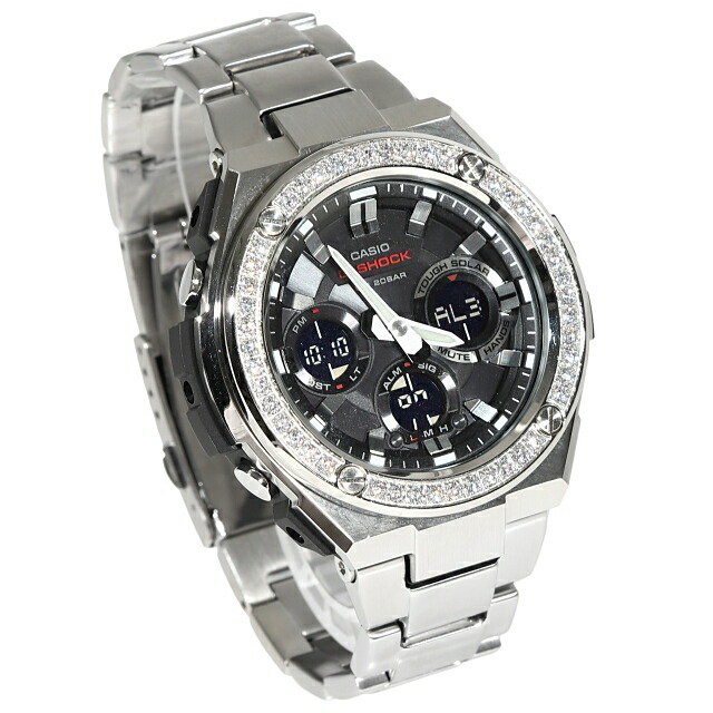 楽天市場】G-SHOCK Gスチール GST w310 大粒CZダイヤ（キュービック