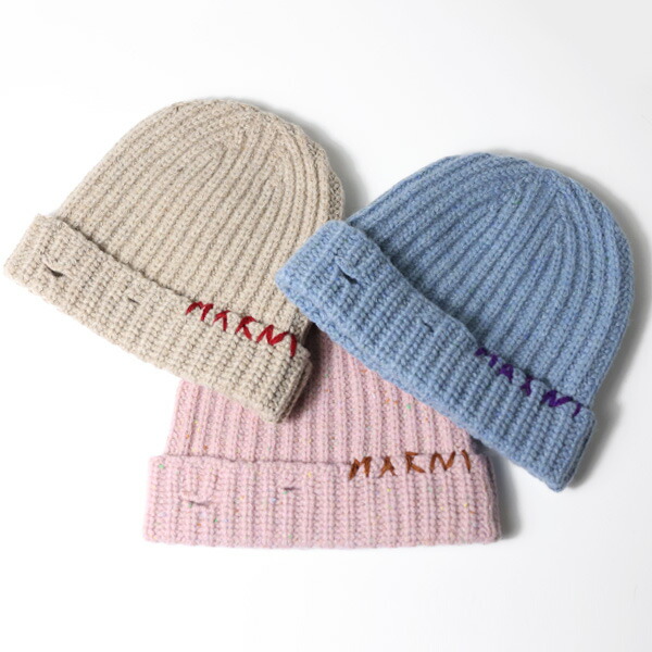 楽天市場】MARNI マルニ Virgin Wool Beanie ビーニー ニット帽 ニット