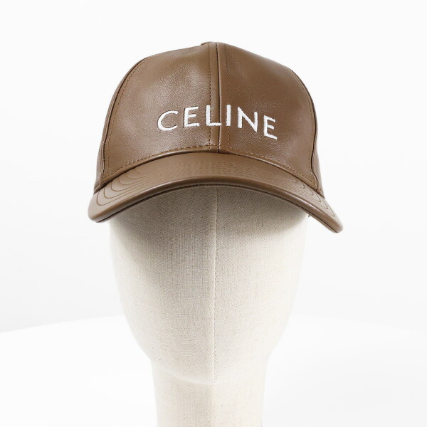 楽天市場】CELINE セリーヌ LOGO LEATHER BASEBALL CAP ベースボール