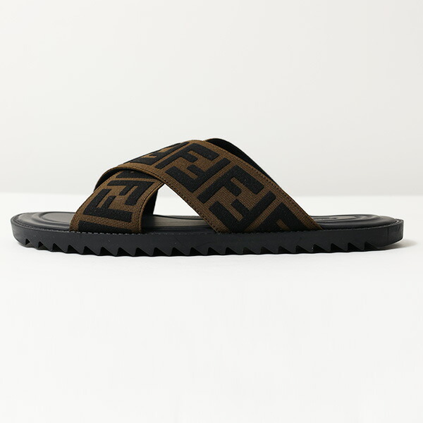 楽天市場】FENDI フェンディ FF Logo Cross Slider Slippers 7X1222