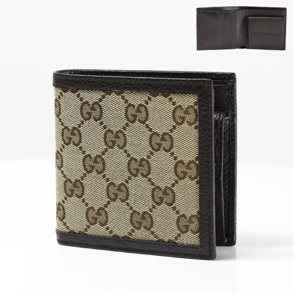 楽天市場】GUCCI グッチ GGCANVAS Bi-Fold Wallet 折りたたみ財布 二