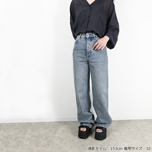 楽天市場】LOEWE ロエベ デニムパンツ Button fly Wide Denim Pants