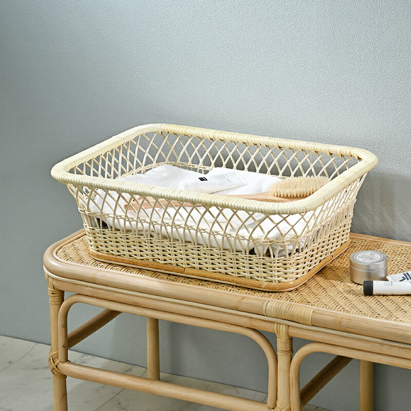 楽天市場】脱衣かご 脱衣カゴ 籐のかご ラタンバスケット 籐製 業務用