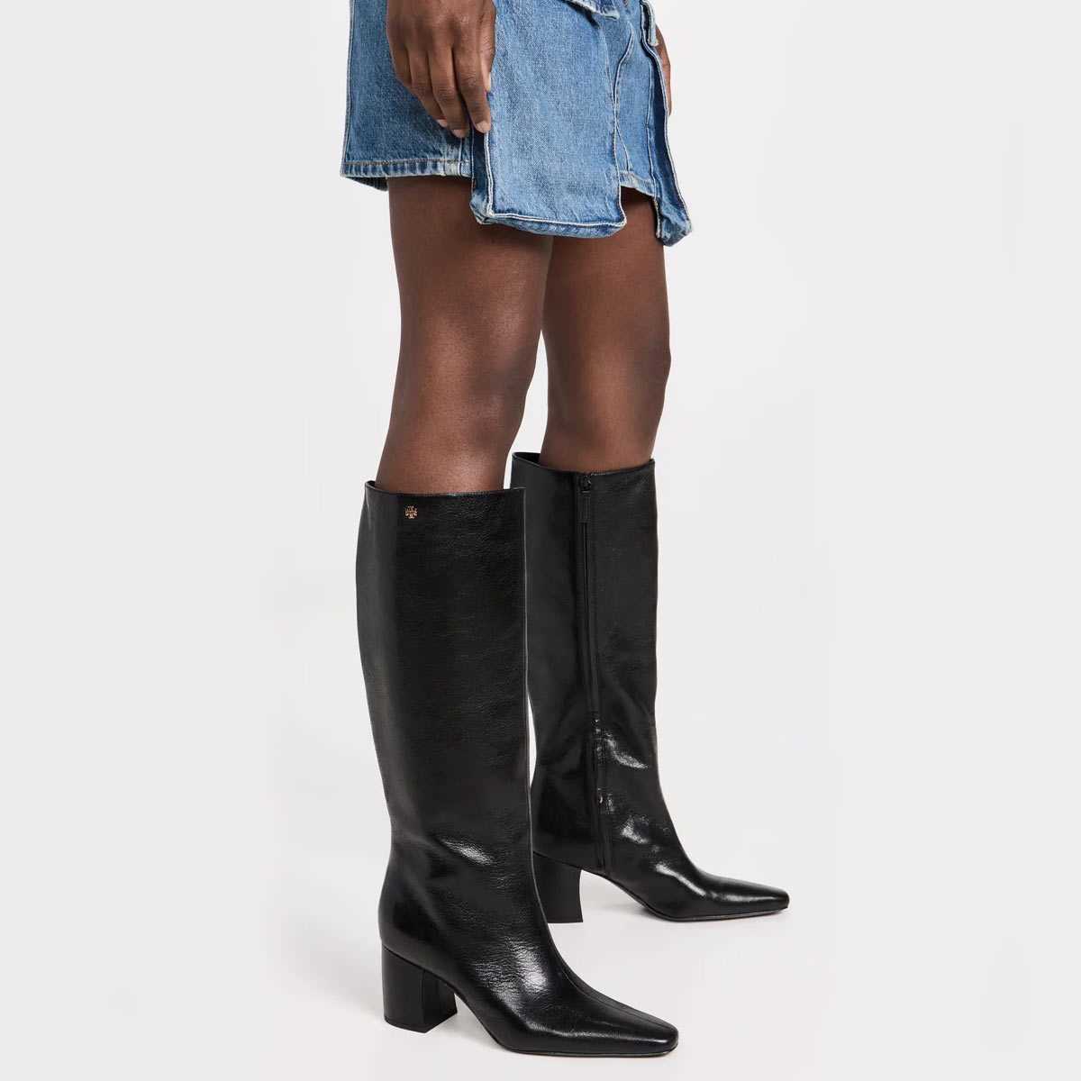 Tory Burch❤ウェッジソール ショートブーツ 本革 ブラック 24センチ