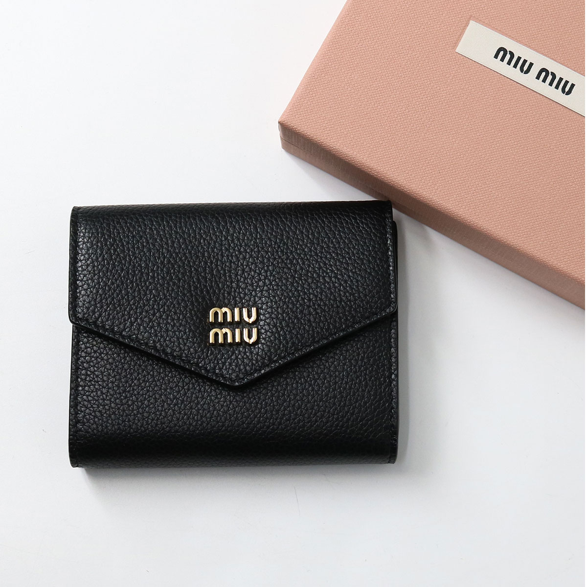 楽天市場】MIU MIU ミュウミュウ 二つ折り財布 5MH040 ADT7 ヴィッテロ