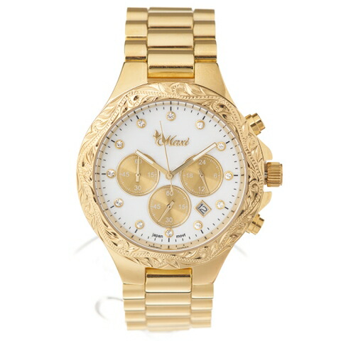 ハワイアンジュエリー　maxi 時計 ハワイアンジュエリー/Stainless/ラウンドWatch/GD/4632M 腕時計