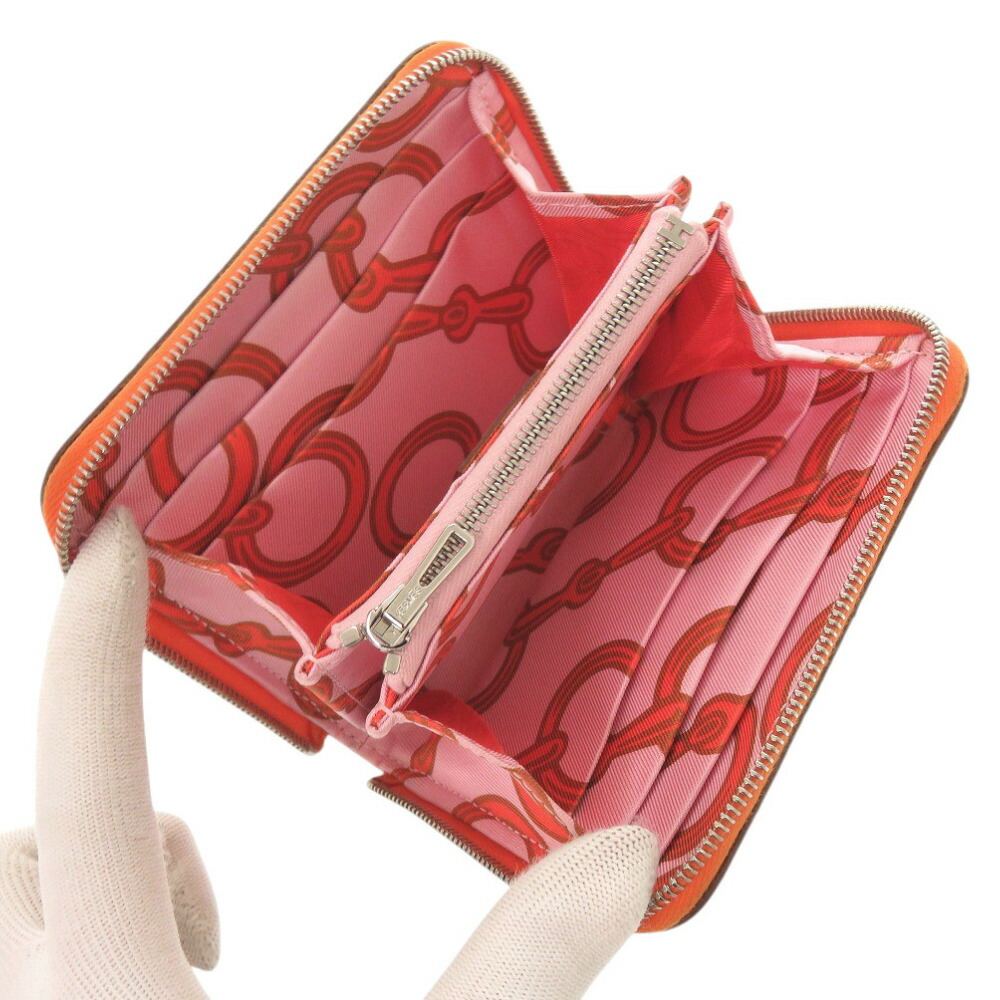 楽天市場】美品 エルメス アザップ シルクイン コンパクト オレンジ