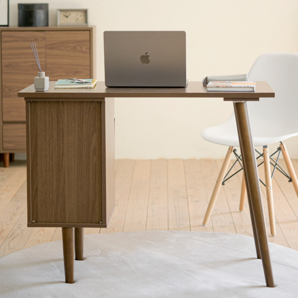 楽天市場】ワークデスク 引き出し付き 木製 幅94cm ディスプレイラック