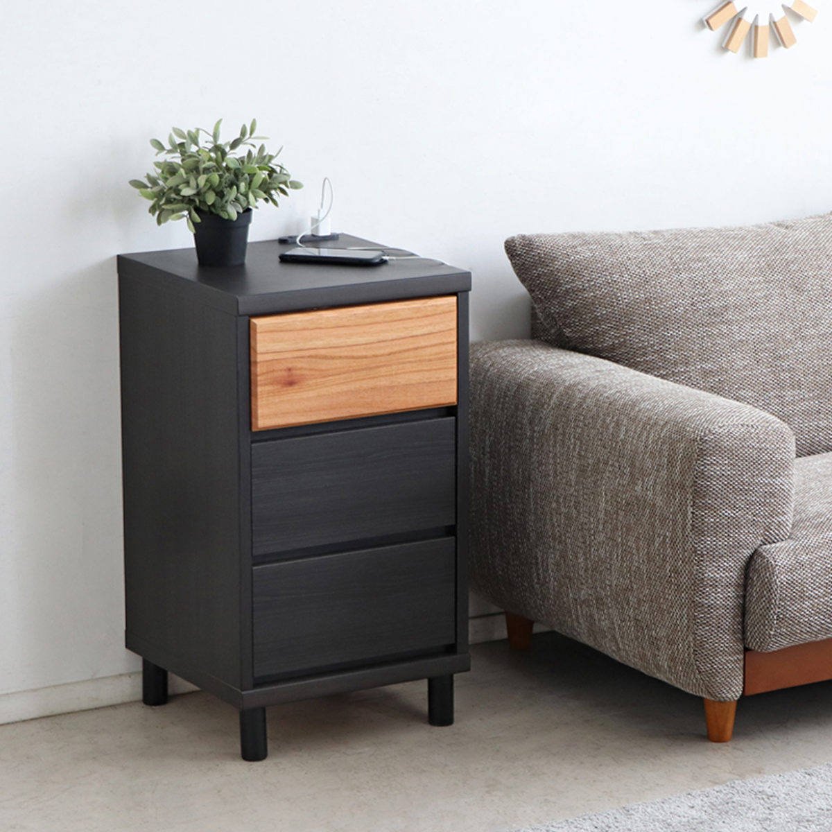 楽天市場】チェスト 3段 天然木 センダン前板 日本製 幅40cm （ 送料