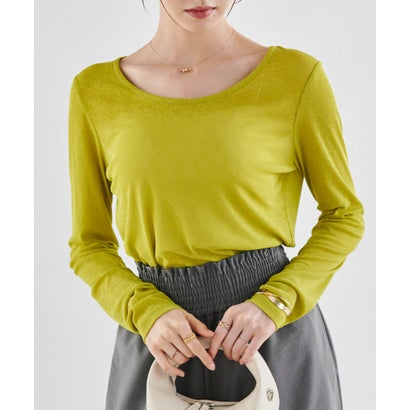 楽天市場】ラナン RANAN レディシルエットシアートップス （ライム