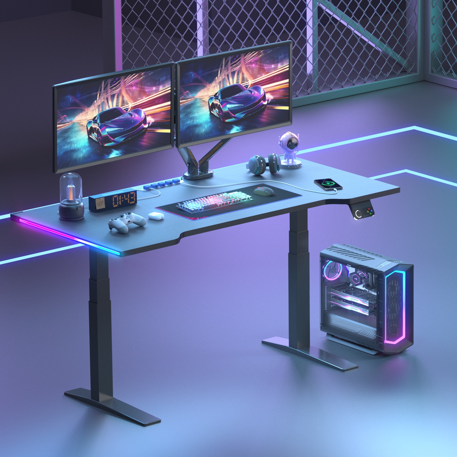 楽天市場】電動昇降 ゲーミングデスク 昇降デスク FlexiSpot E7 E7H