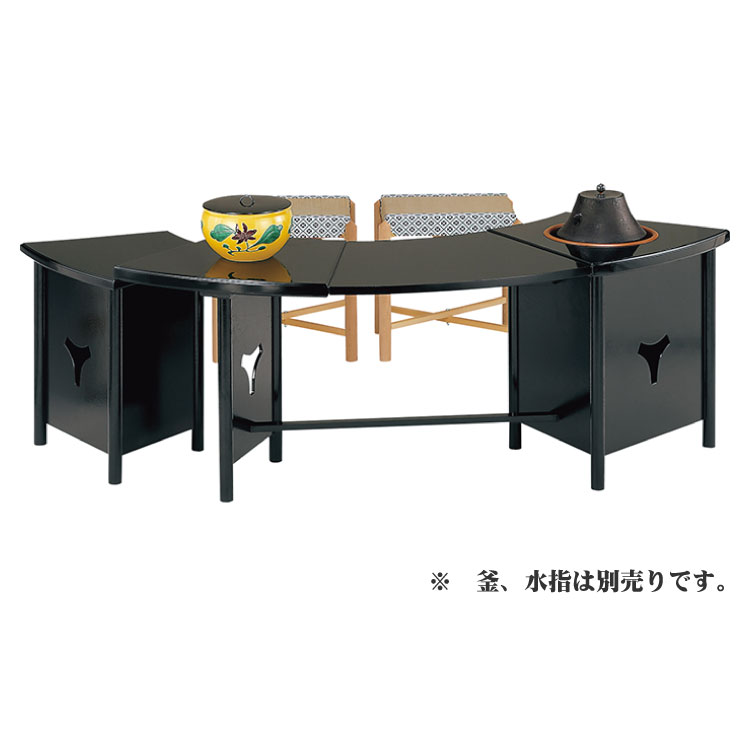楽天市場】立礼卓 末広棚 即中斎好写 椅子2客付 小川湖舟作 表千家