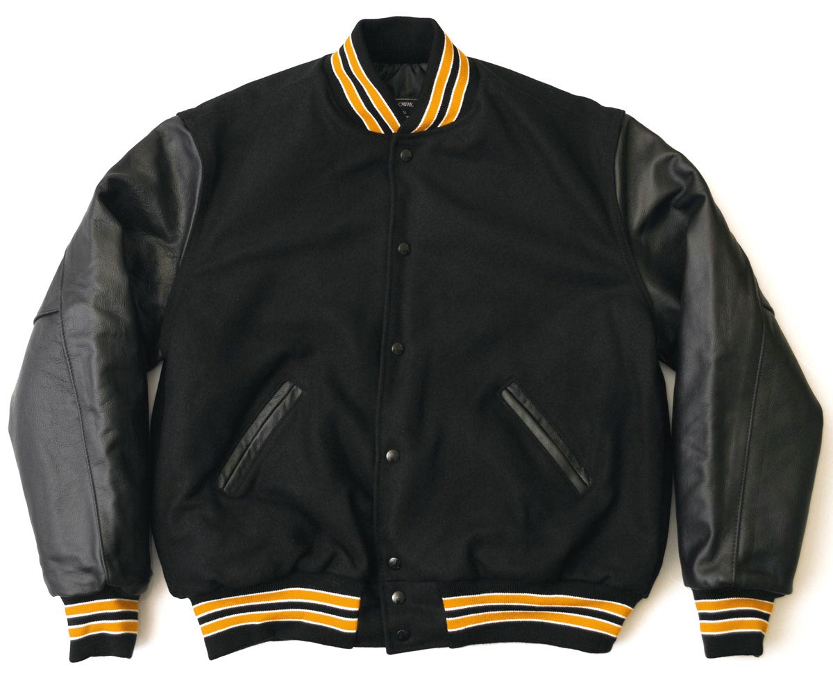 楽天市場】HOLLOWAY レザー/メルトン スタジャン 34色展開 ［VARSITY