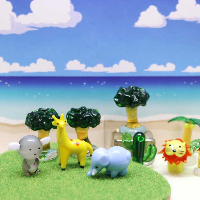 楽天市場】ガラス細工 ゾウ ぞう ゾウ elephant 動物 草食 ミニチュア