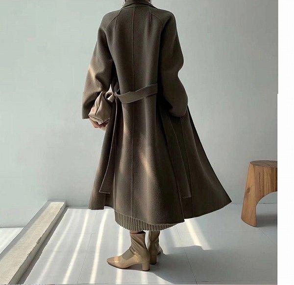 楽天市場】上品ロングコート ウール リバーコート ダブルフェイス