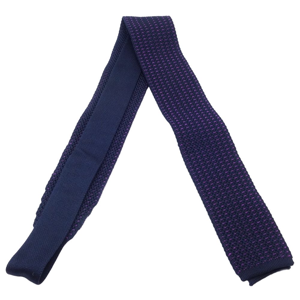 楽天市場】HERMES エルメス ネクタイ ニットタイ シルク ネイビー