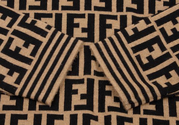 楽天市場】【中古】 フェンディFENDI ズッカ柄切替タートルネック