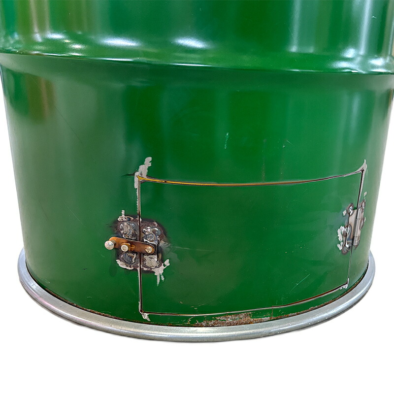 楽天市場】ドラム缶焼却炉オープンドラム 下小窓蝶番蓋付 200L カラー