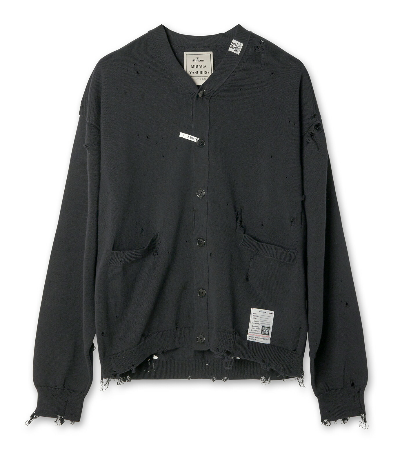 楽天市場】MAISON MIHARA YASUHIRO DISTRESSED KNIT CARDIGAN J10CD501